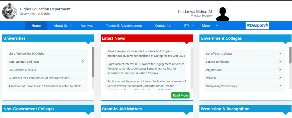 Department of Higher Education, Odisha